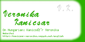 veronika kanicsar business card